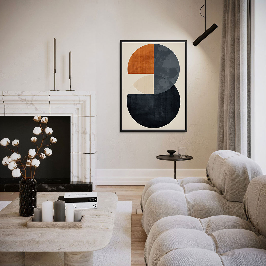 Geometrische cirkelcompositie Kunstwerk