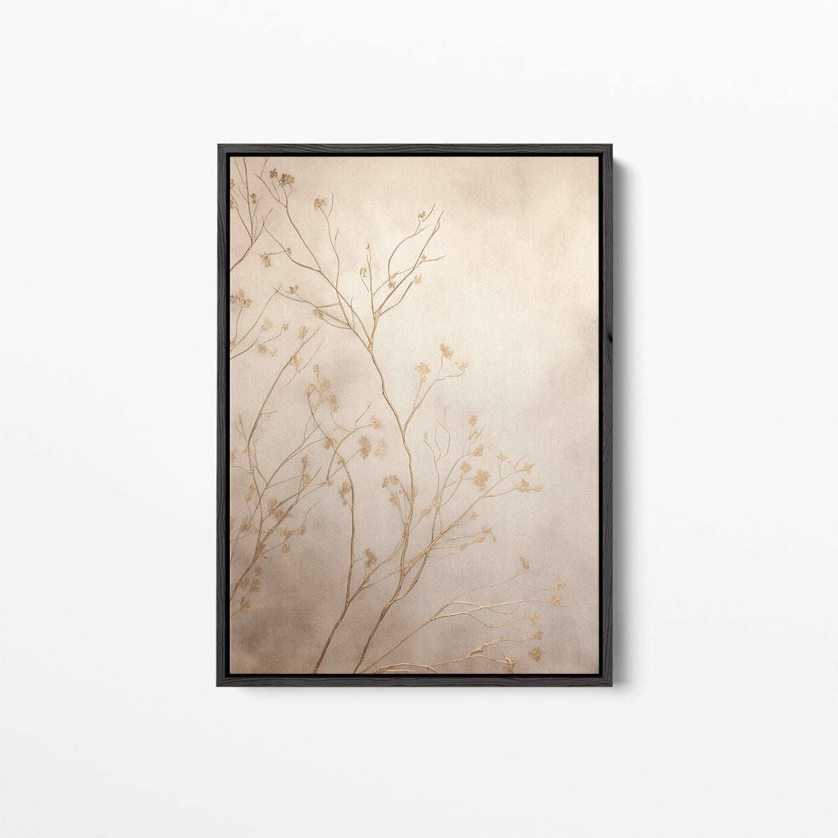 Gouden Takken in Mist Kunstwerk-canvas-dibond-plexiglas-wanddecoratie-WallArtistic