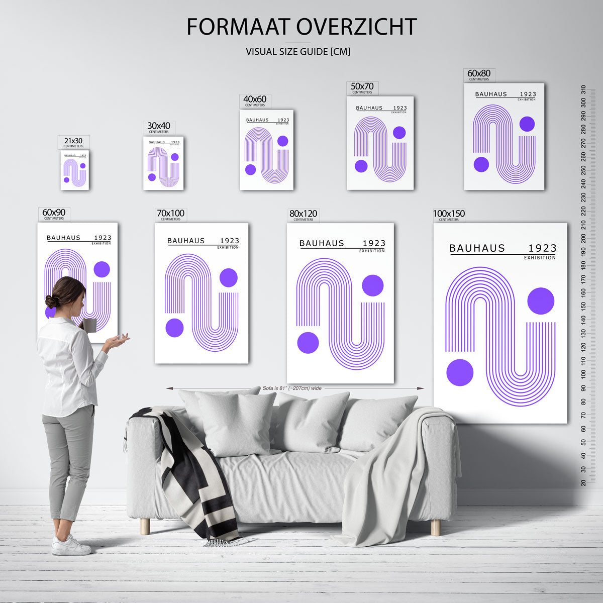 Lijnen en cirkels Poster
