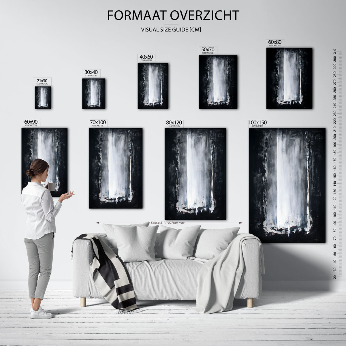 Abstracte zwart wit Poster