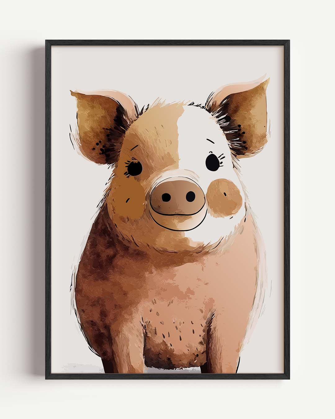 Schattige Varkensvriend Poster