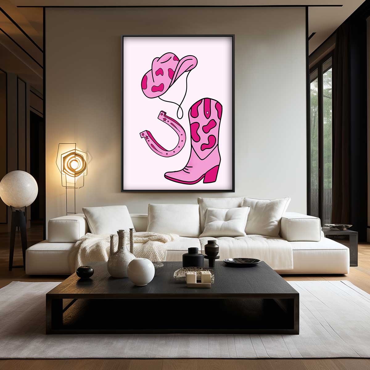 Cowboy Glamour Kunstwerk-canvas-dibond-plexiglas-wanddecoratie-WallArtistic