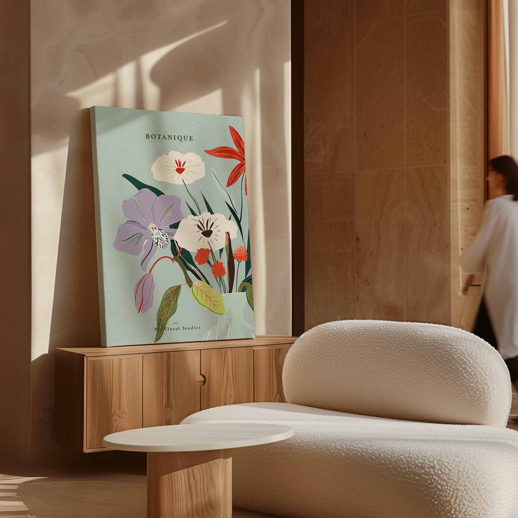 Bloemenpracht in Pastel Kunstwerk-canvas-dibond-plexiglas-wanddecoratie-WallArtistic