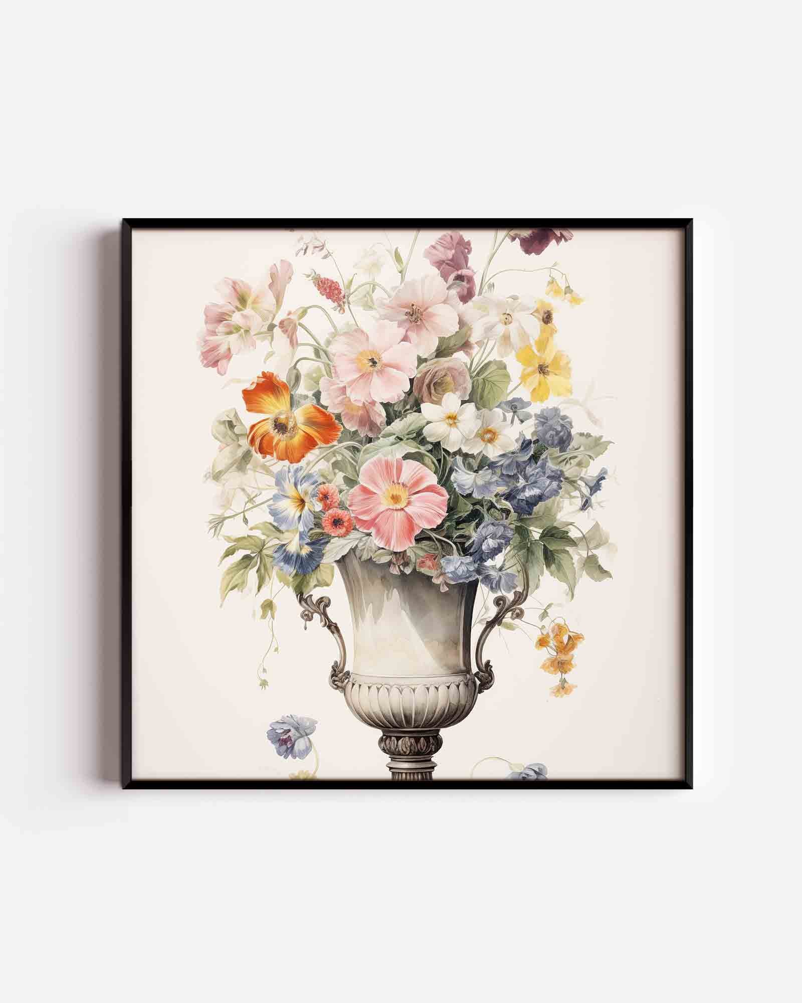 Bloemen in vaas Poster