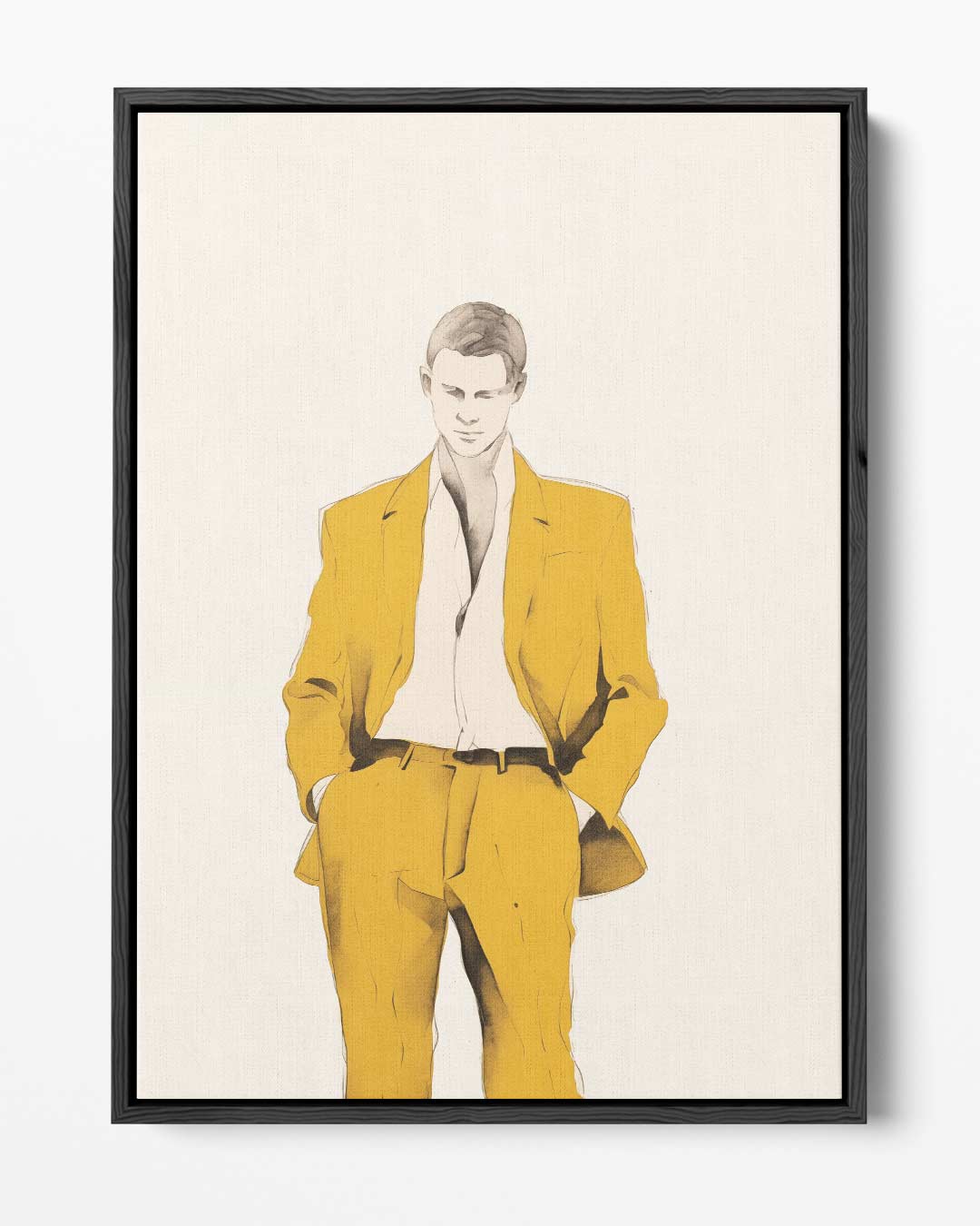 Elegante Stijl in Geel Kunstwerk-canvas-dibond-plexiglas-wanddecoratie-WallArtistic