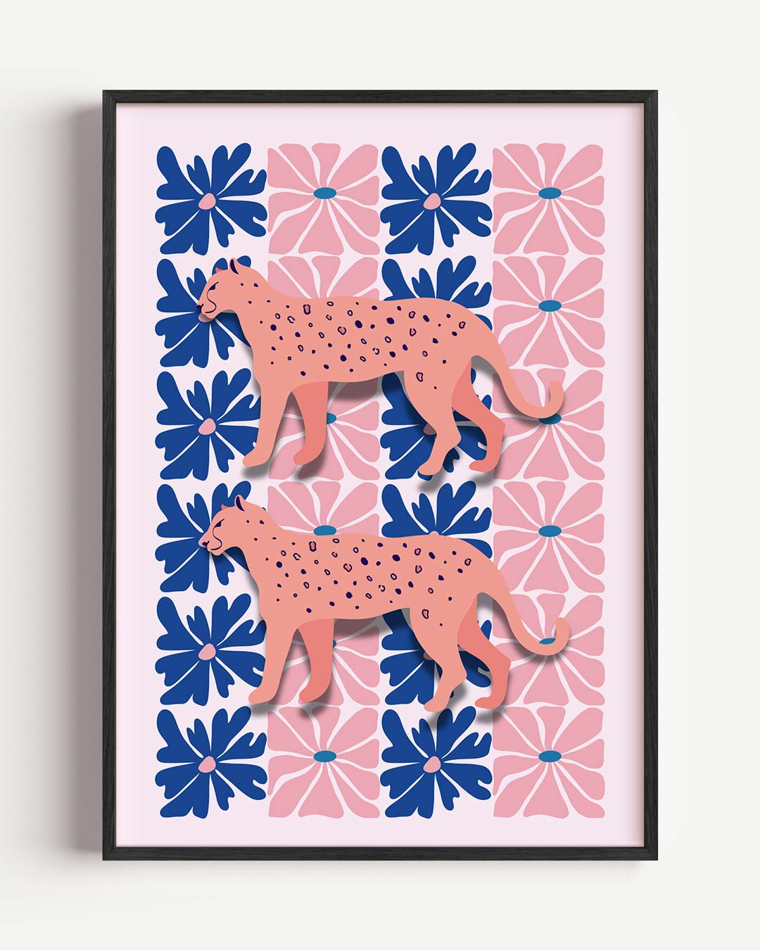 Tropische Luipaard Bloemenposter