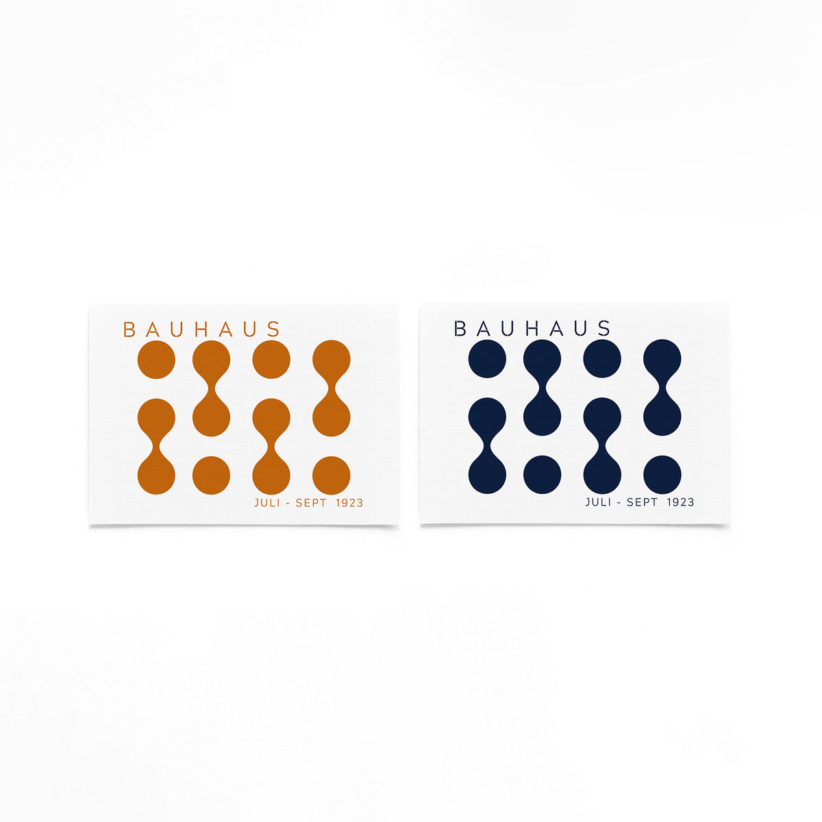 Twee landscape posters met ritme van ronde vlakken als vrijstaande productfoto