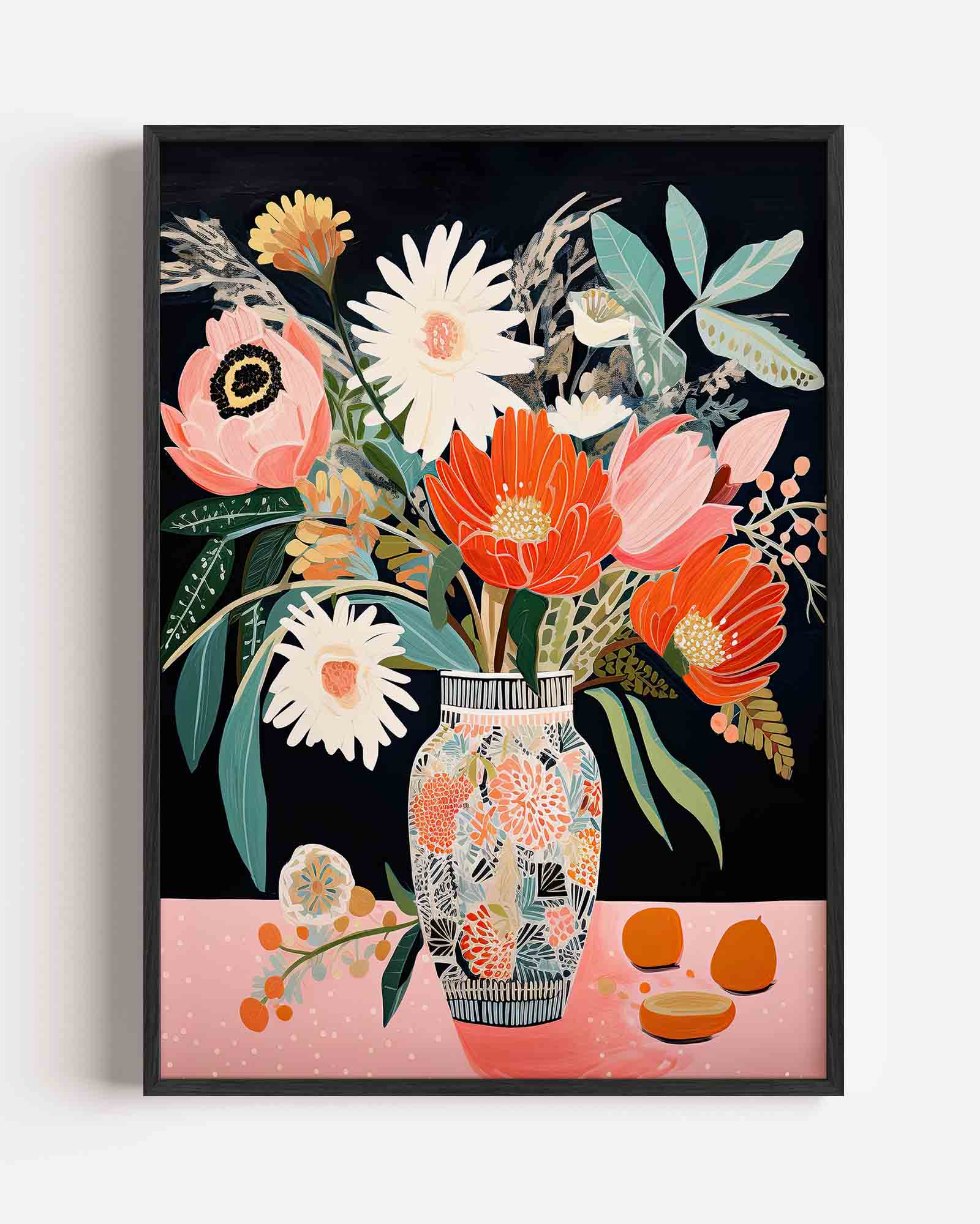 Bloemen in vaas Poster