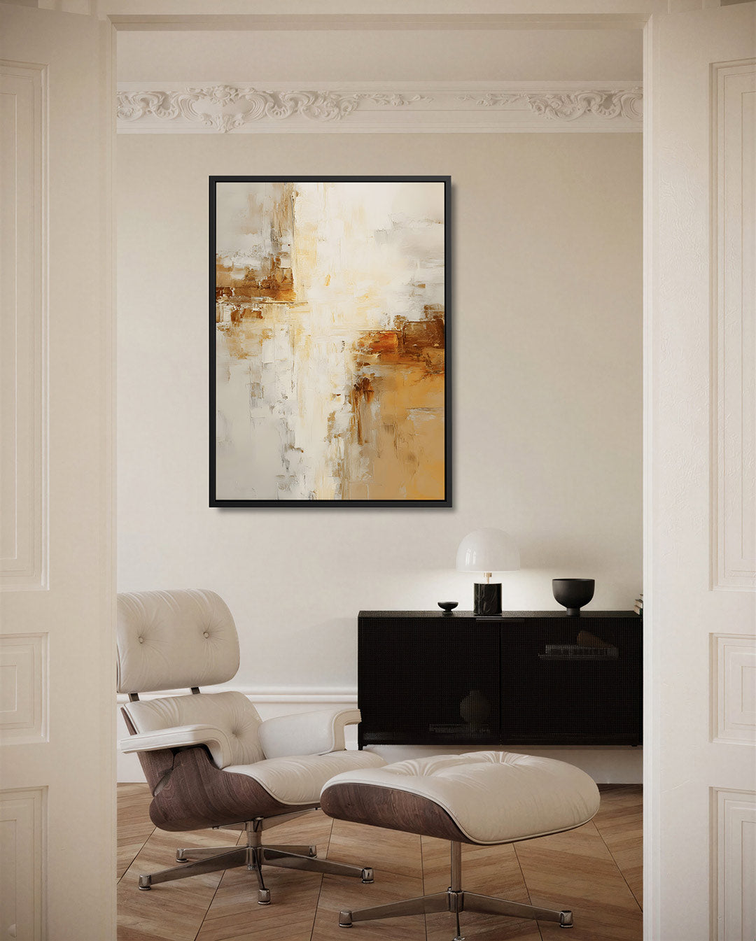 Warme kleurencompositie Kunstwerk