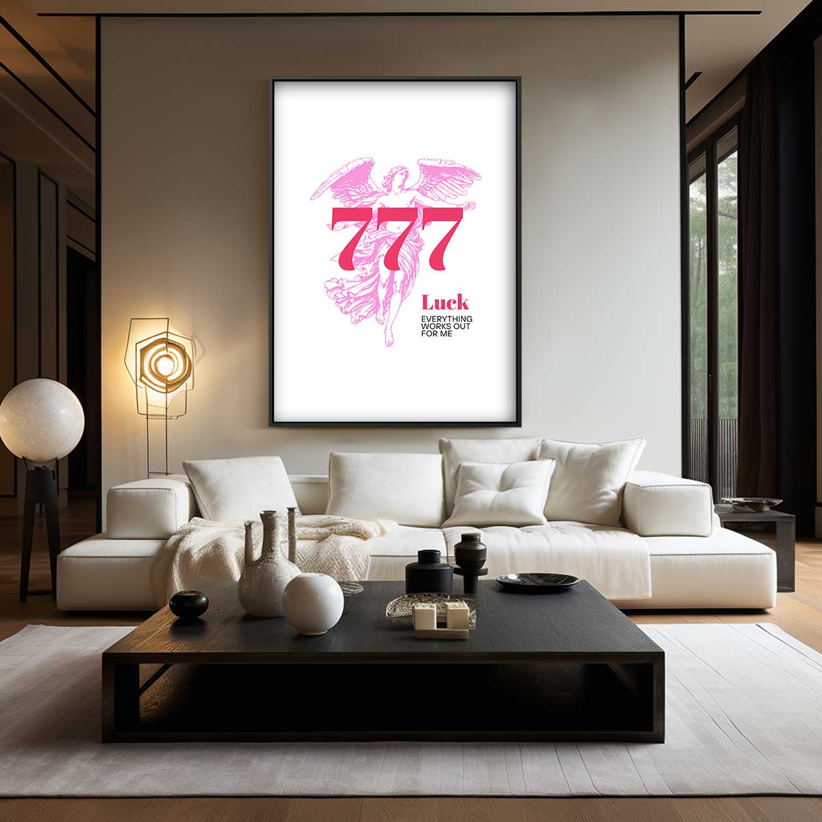 Gelukskraft Engel 777 Kunstwerk-canvas-dibond-plexiglas-wanddecoratie-WallArtistic