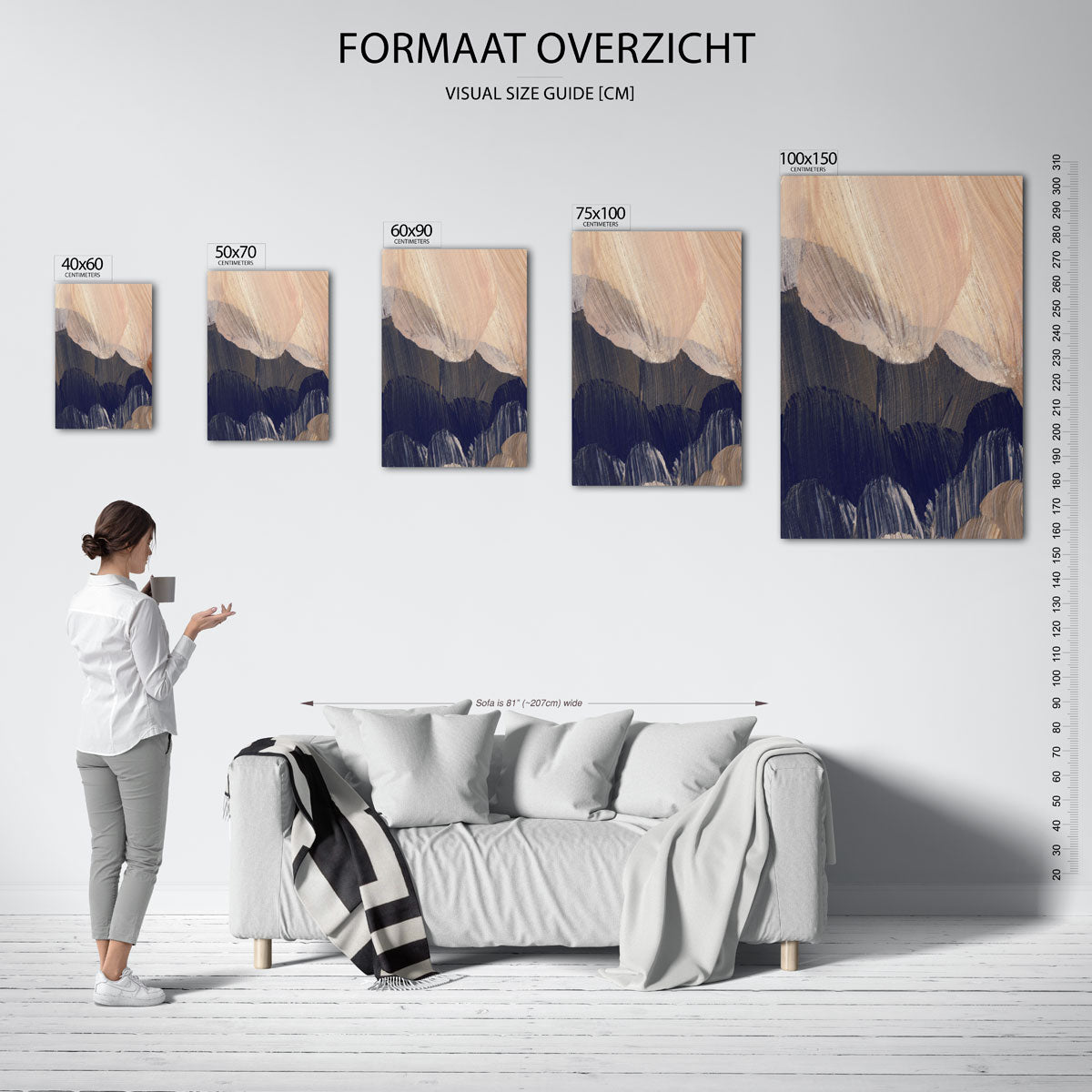 Organische penseelstreken Kunstwerk