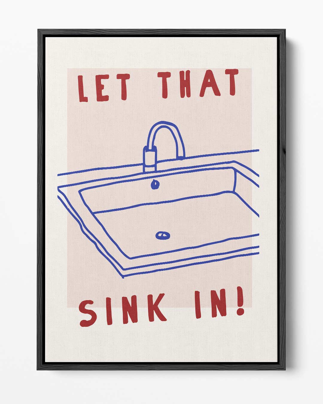 Humoristisch Wasbak Illustratie Kunstwerk-canvas-dibond-plexiglas-wanddecoratie-WallArtistic