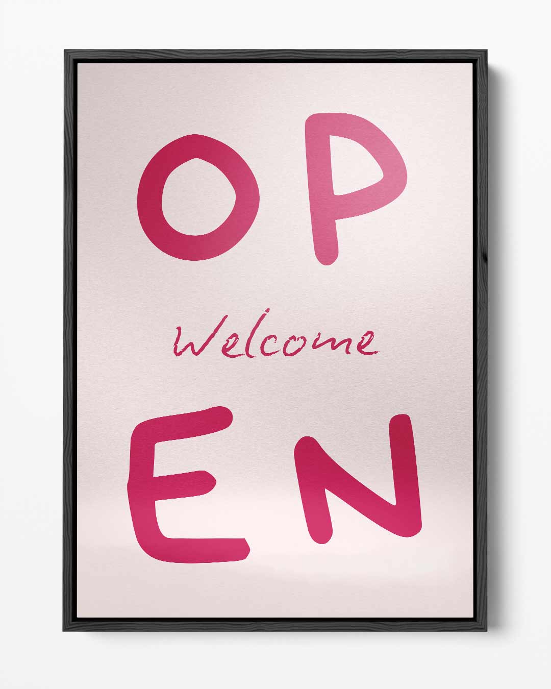 Welkomstbord "Open Kunstwerk-canvas-dibond-plexiglas-wanddecoratie-WallArtistic