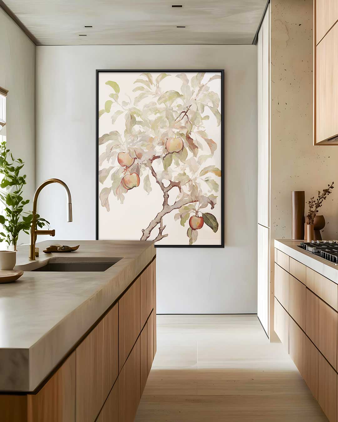 Tak met Rijpe Appels Kunstwerk-canvas-dibond-plexiglas-wanddecoratie-WallArtistic