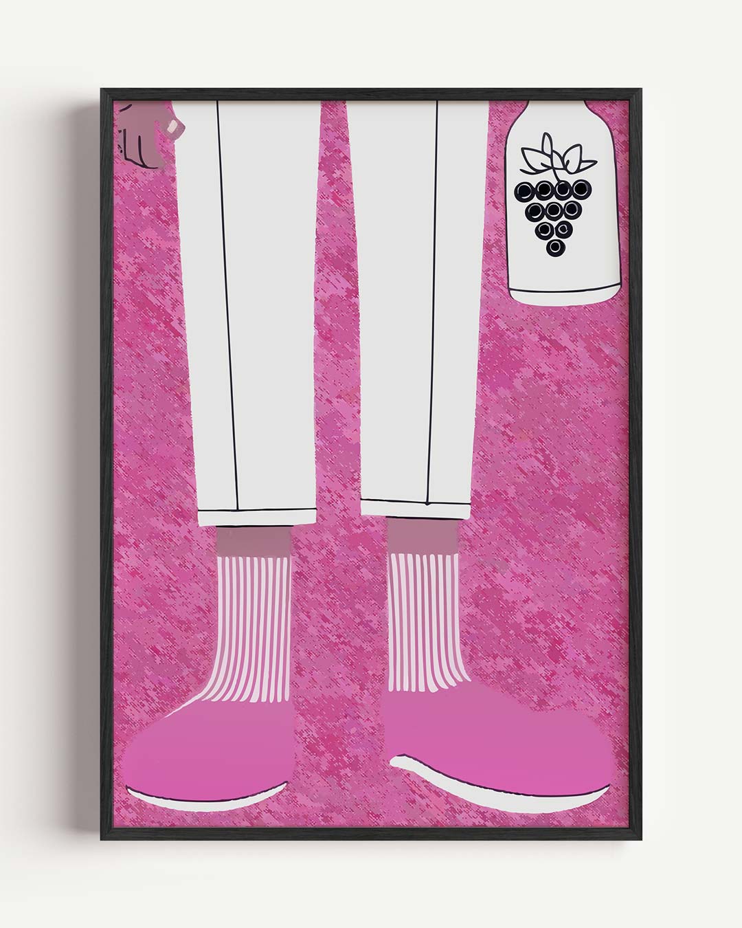 Stijlvolle roze stappers poster