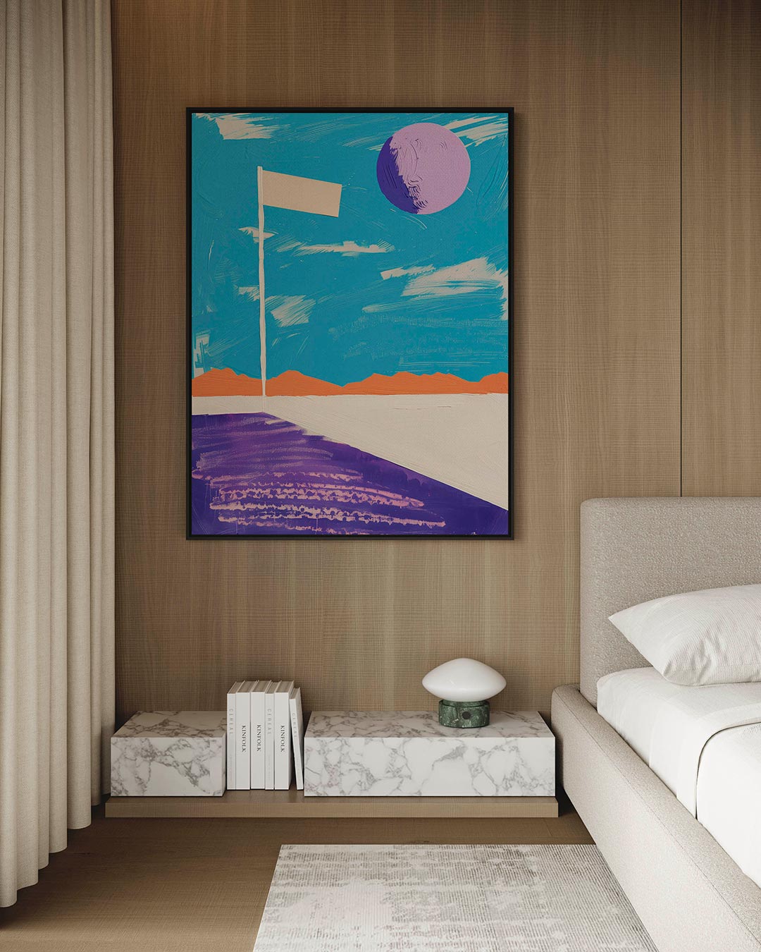 Geometrische kleurencompositie Kunstwerk