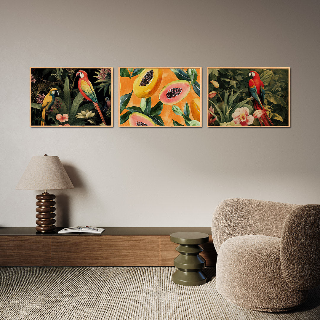 Tropische kleurexplosie Posterset