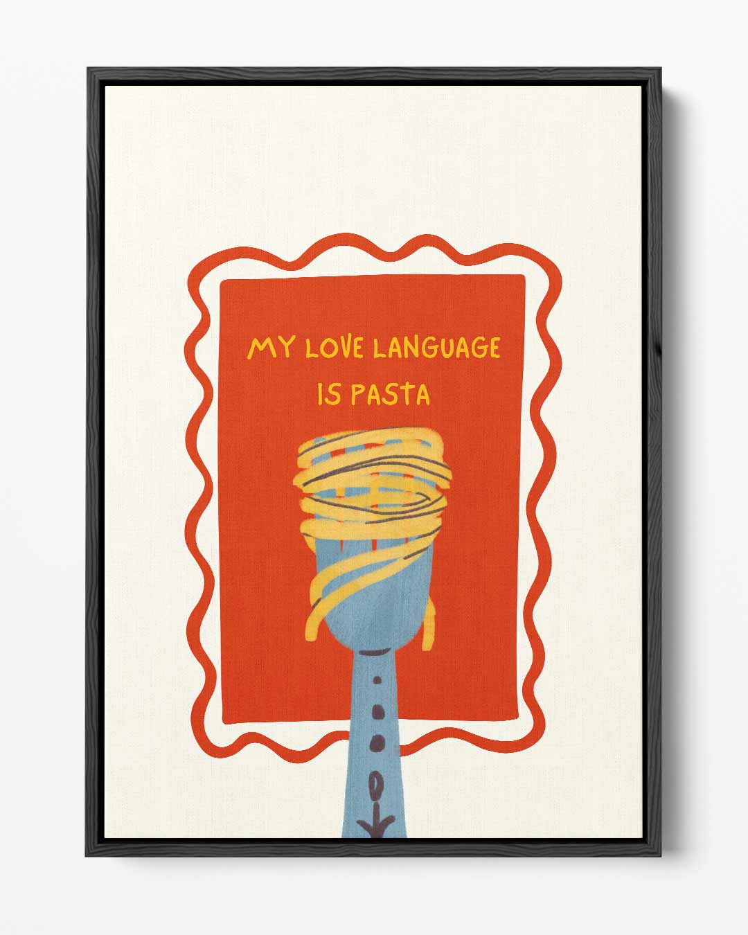 Pasta Liefdestaal Poster Kunstwerk-canvas-dibond-plexiglas-wanddecoratie-WallArtistic