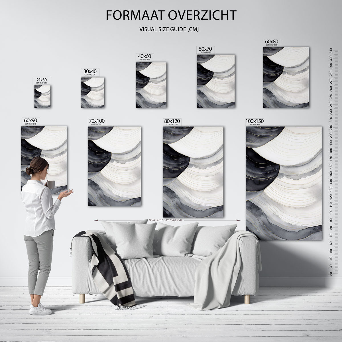 Golvende lijnen Poster