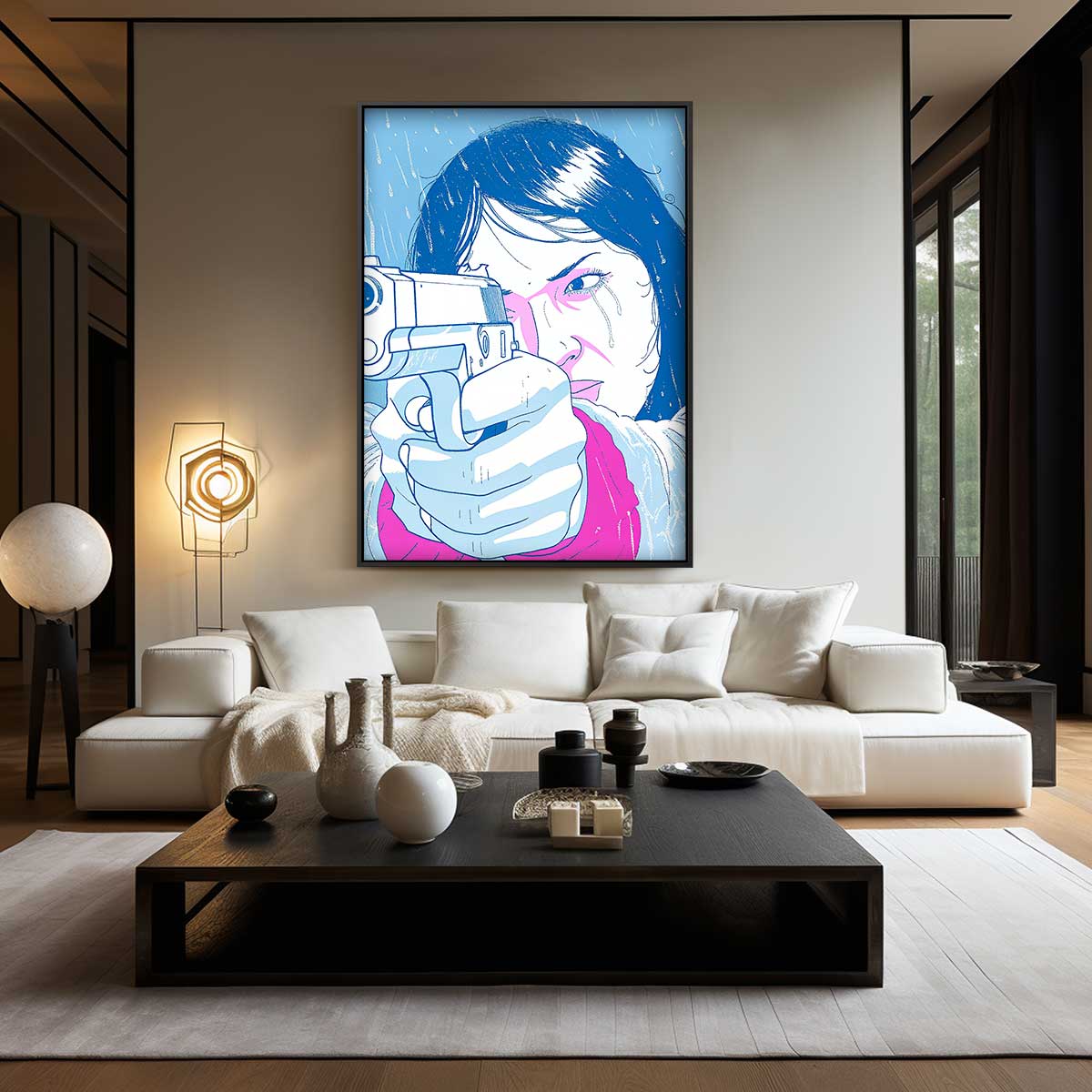 Moed en Vastberadenheid - Een Moderne Krijger Kunstwerk-canvas-dibond-plexiglas-wanddecoratie-WallArtistic