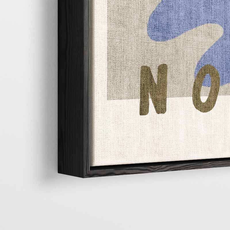 Retro Abstract Blauw en Bruin Poster