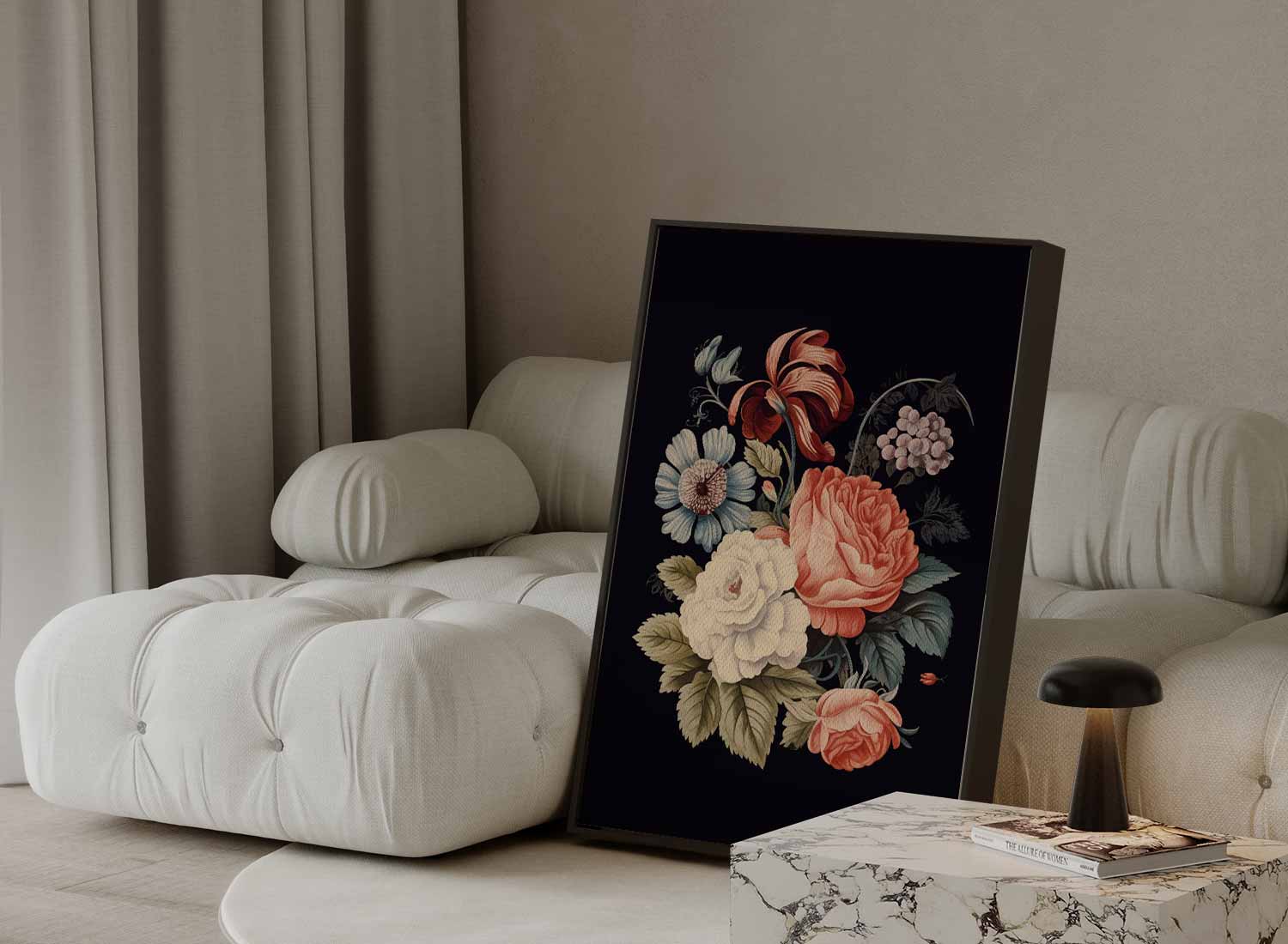 Bloemenpracht op Katoen Kunstwerk-canvas-dibond-plexiglas-wanddecoratie-WallArtistic
