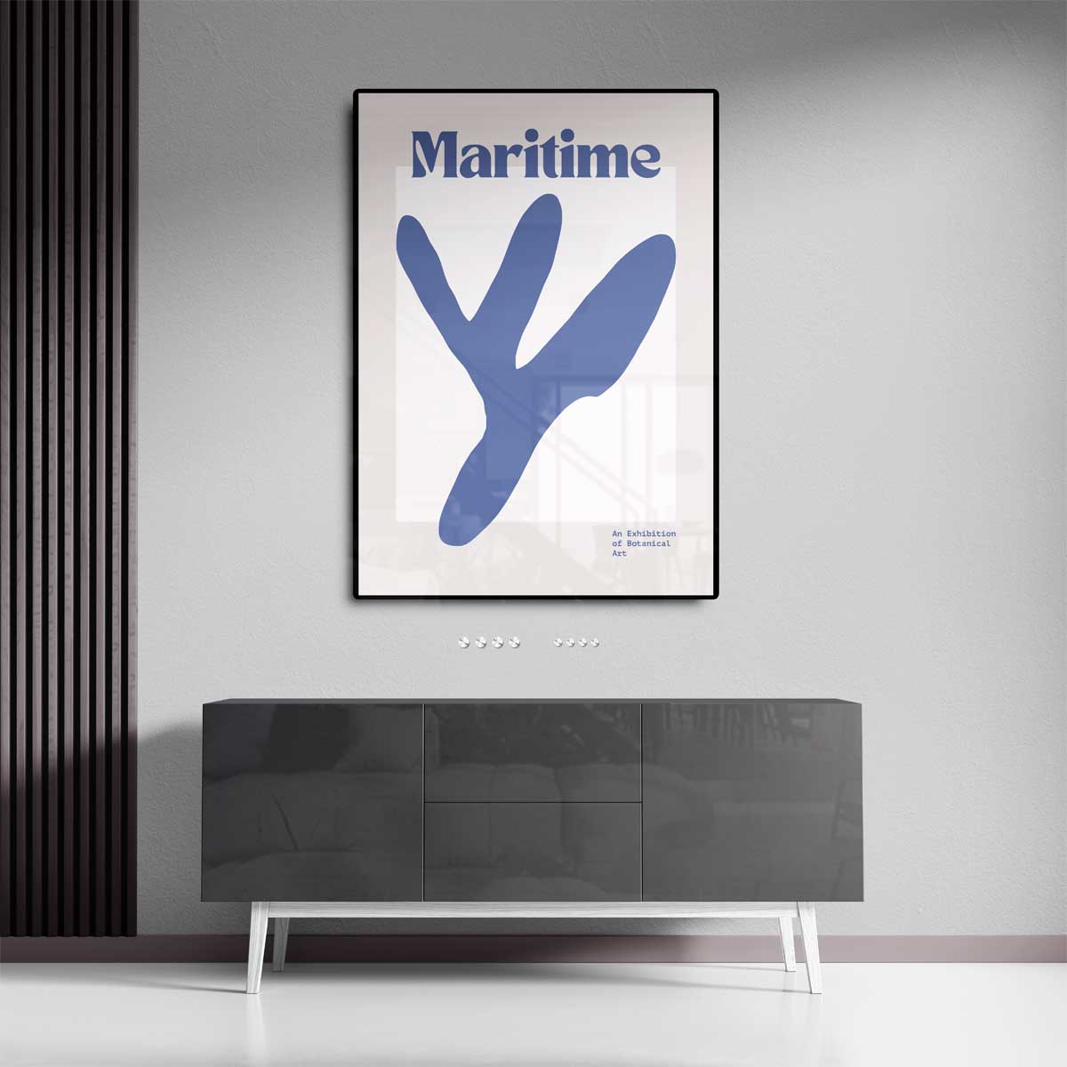 Maritieme Botanische Expressie Kunstwerk-canvas-dibond-plexiglas-wanddecoratie-WallArtistic