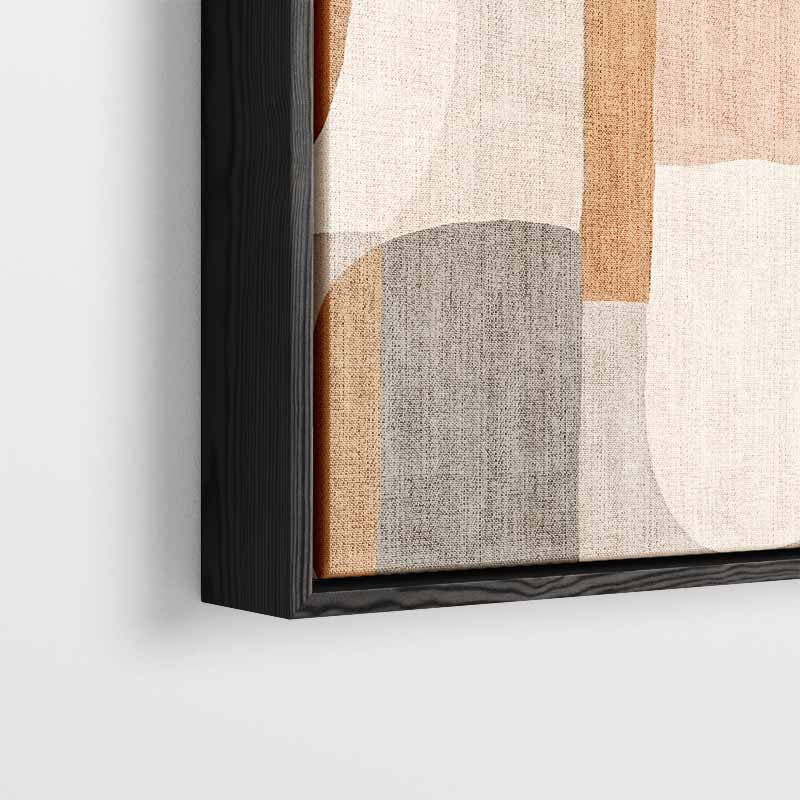 Zachte Aardetinten Abstractie Kunstwerk-canvas-dibond-plexiglas-wanddecoratie-WallArtistic