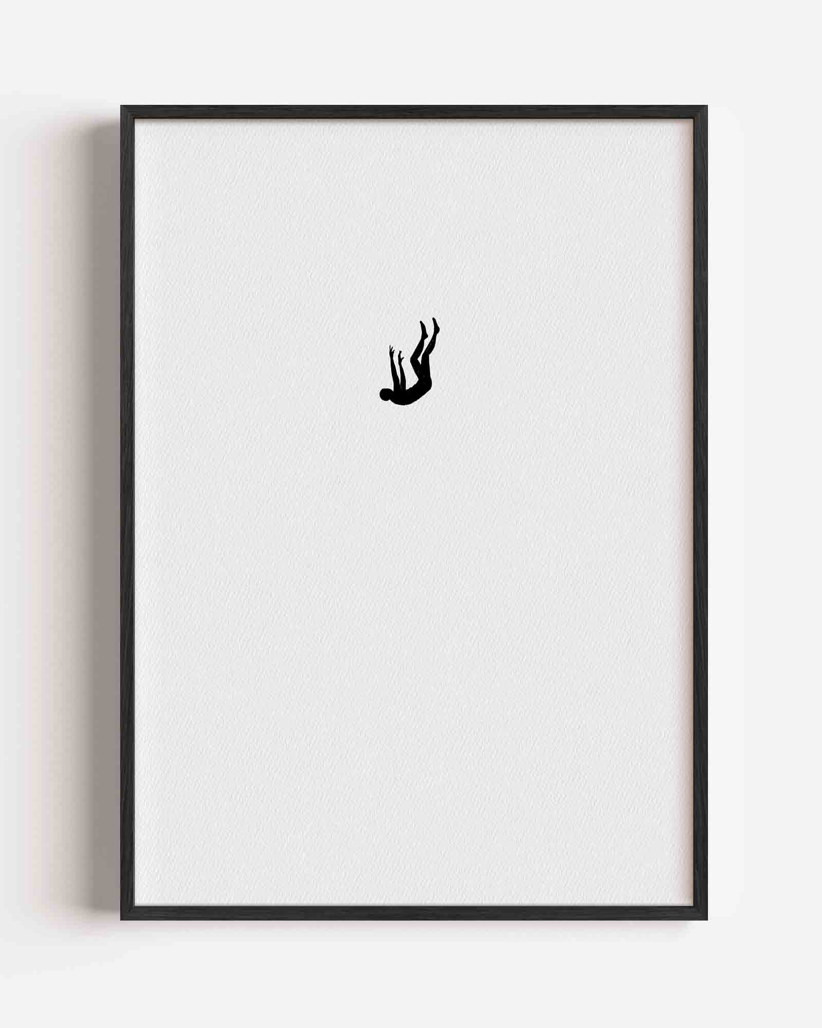Vallende figuur Poster