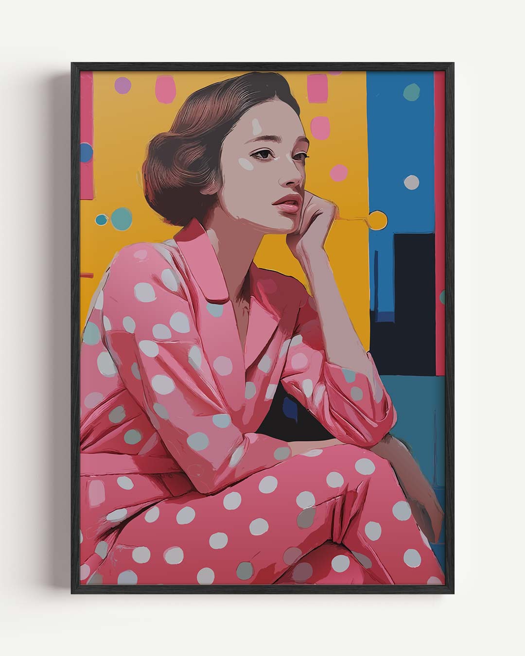 Stijlvolle Retro Vrouw Portret Poster