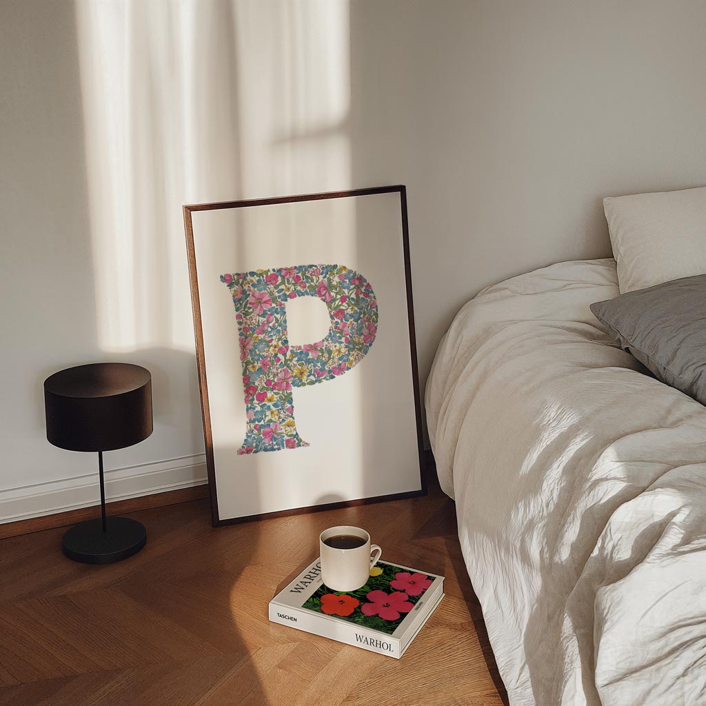 Bloemenletter P Poster