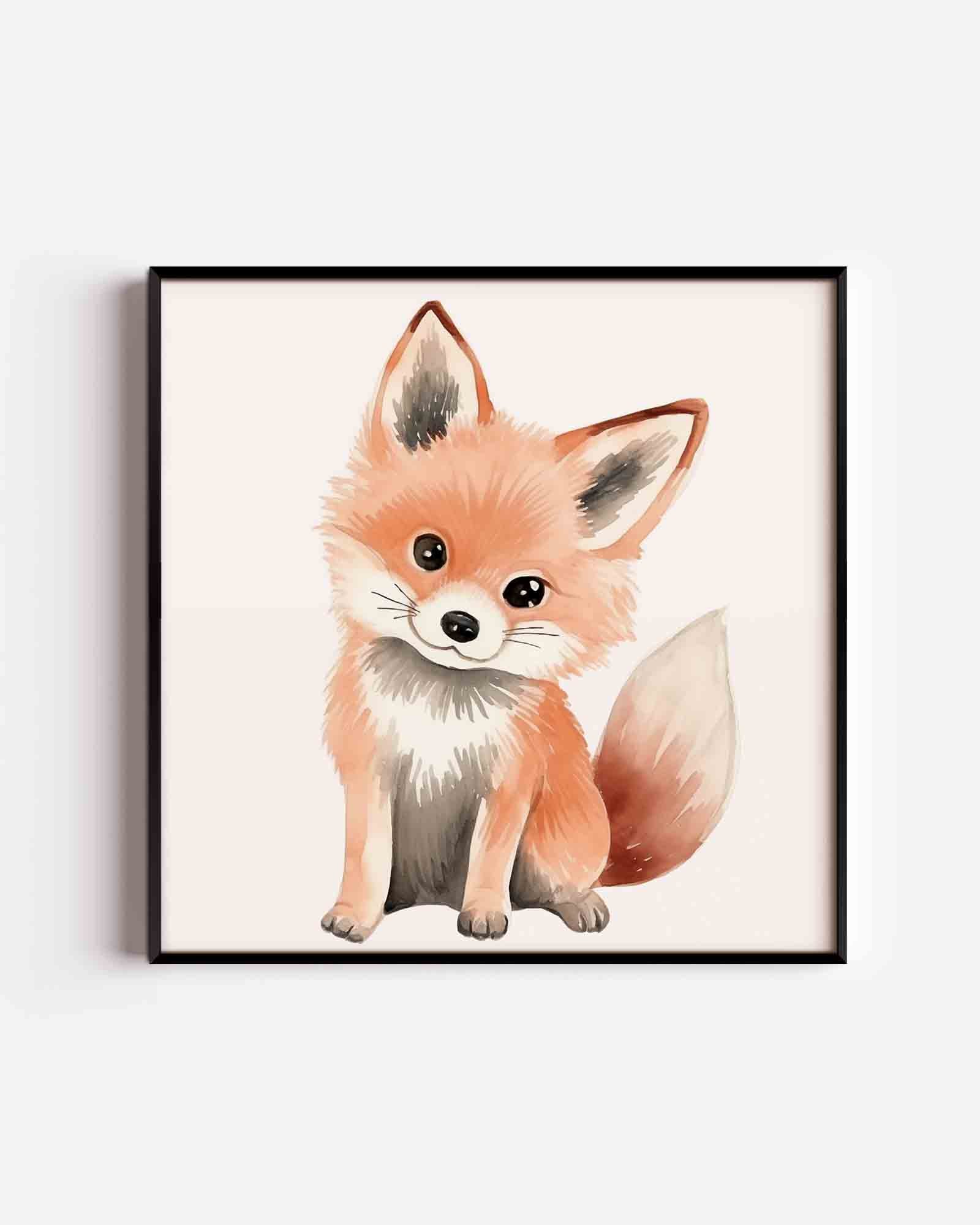Schattige vos Poster