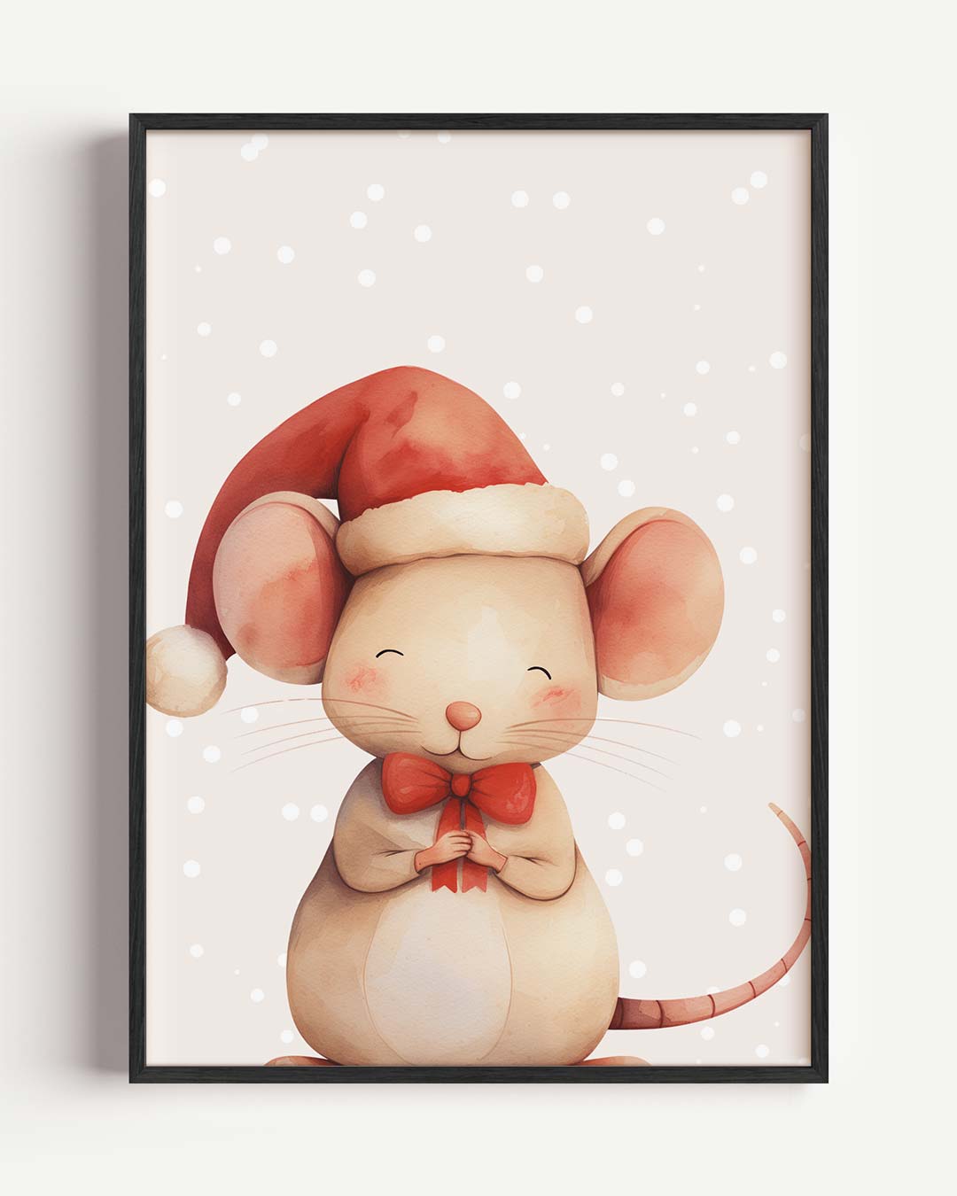 Schattige Kerstmuizenposter
