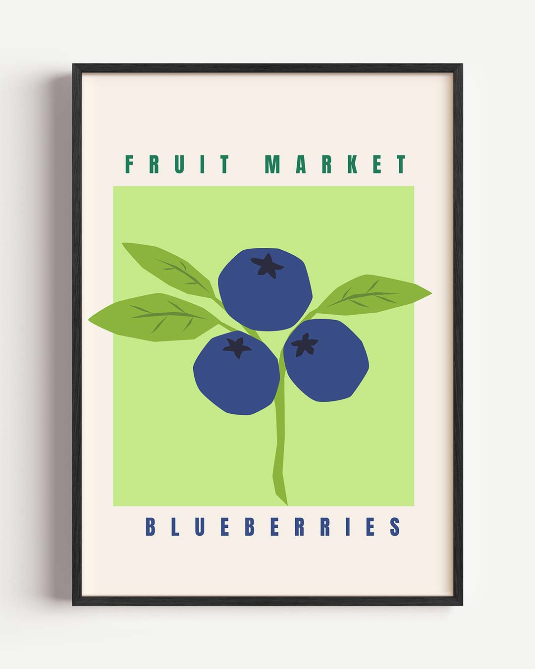 Blauwe Bessen Fruitmarkt Poster