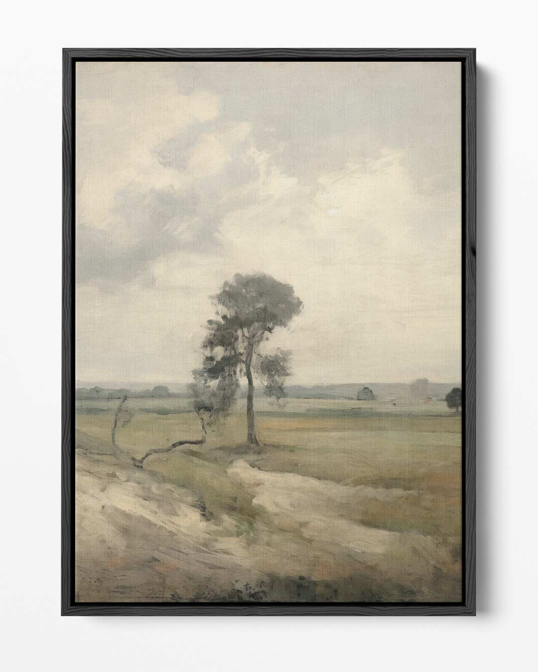 Eenzame Boom in Landschap Kunstwerk-canvas-dibond-plexiglas-wanddecoratie-WallArtistic