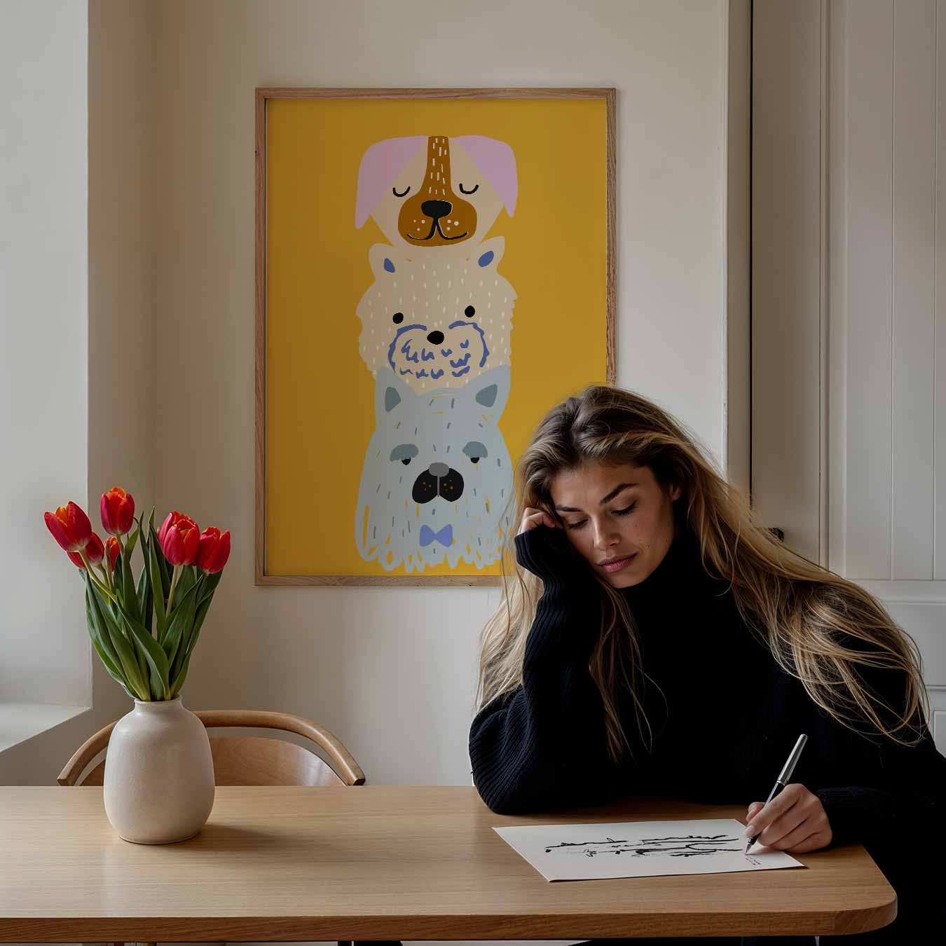 Schattige Honden Trio Poster