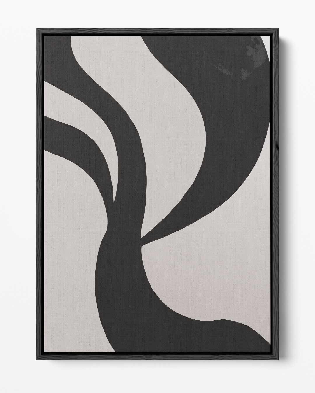 Organische Zwart-Wit Abstractie Kunstwerk-canvas-dibond-plexiglas-wanddecoratie-WallArtistic