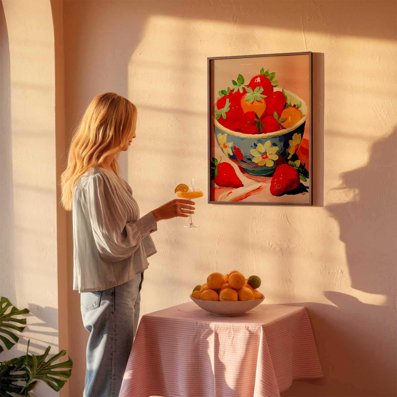 Zomerse Aardbeien Poster
