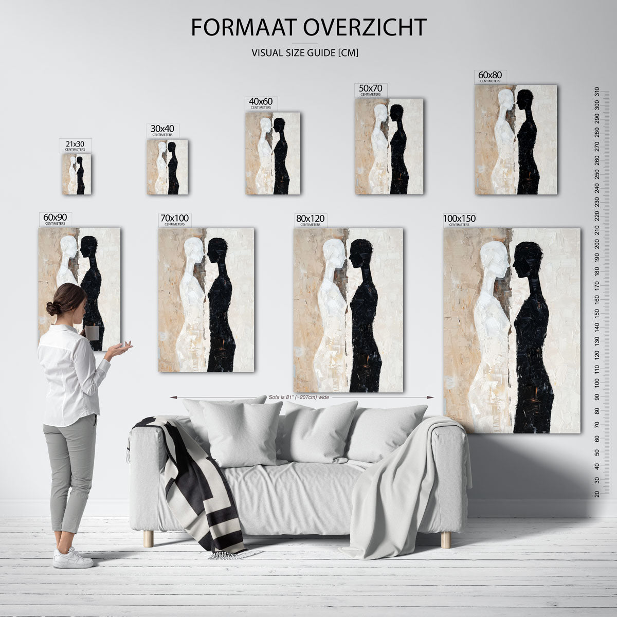 Twee silhouetten Poster