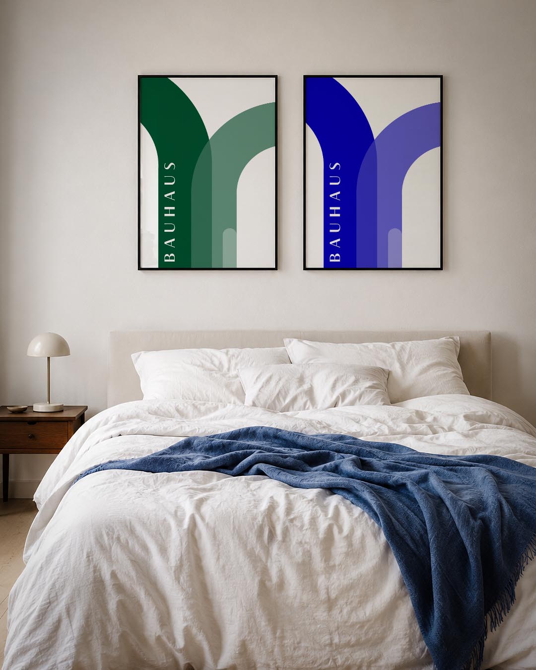 Groene boogvormen Posterset
