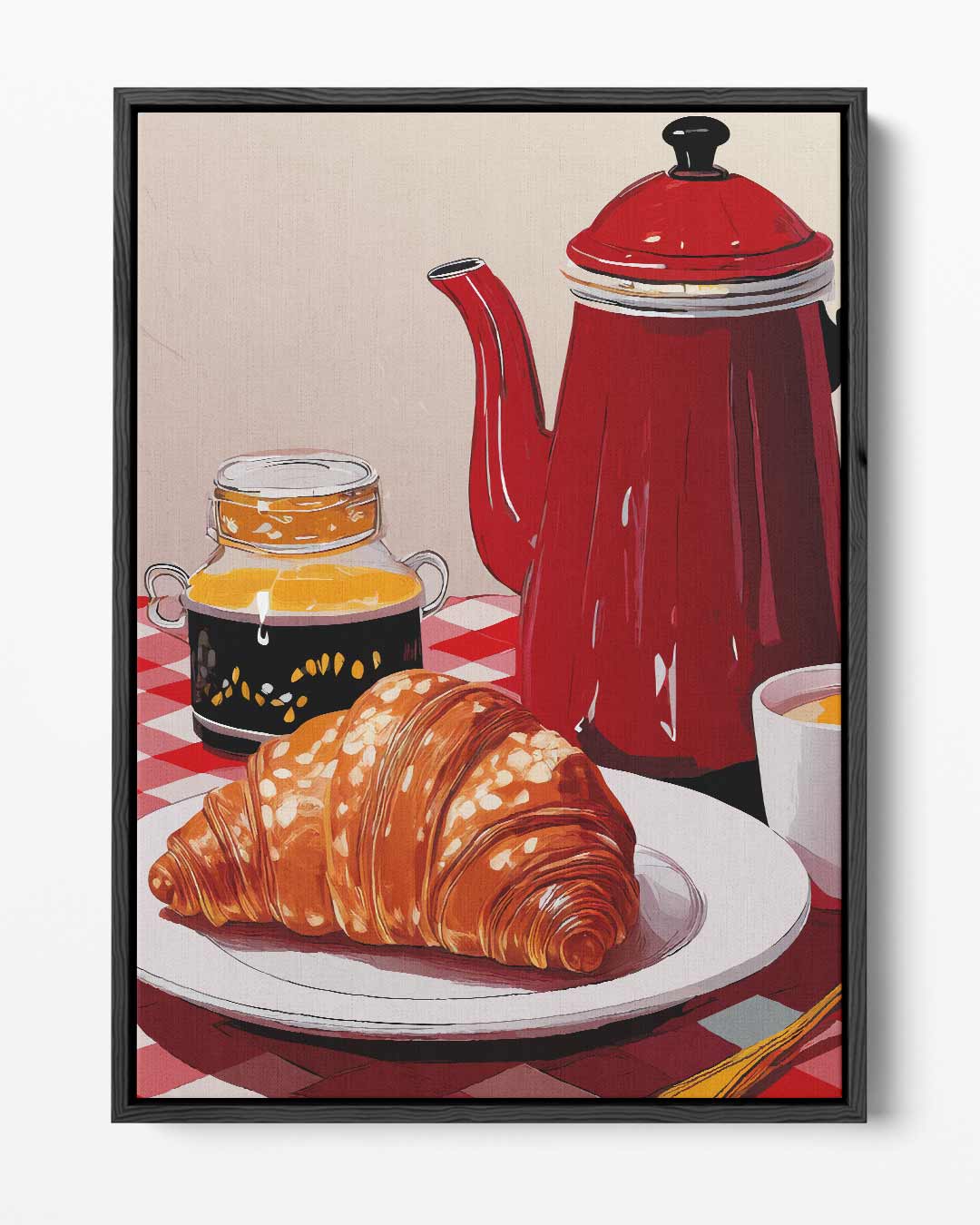 Franse Ontbijtsfeer Kunstwerk-canvas-dibond-plexiglas-wanddecoratie-WallArtistic