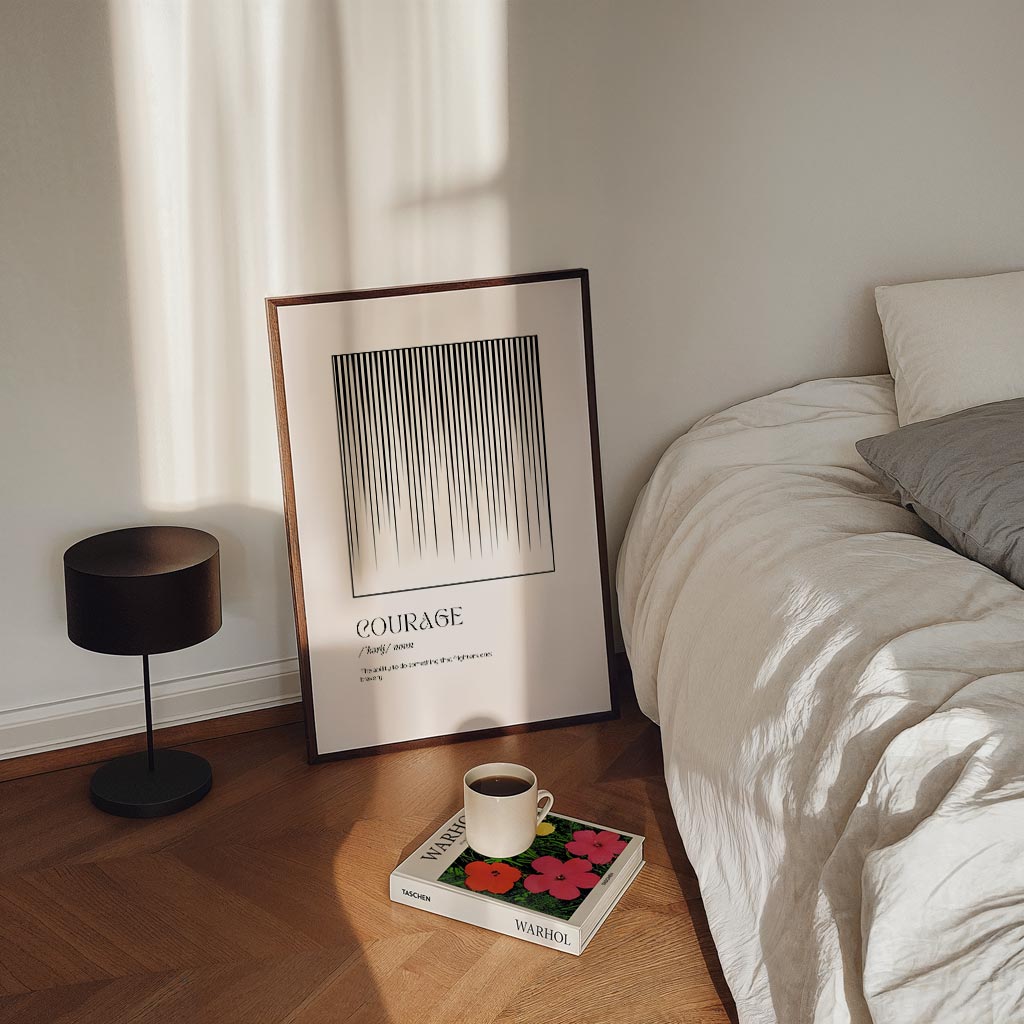 Minimalistische Moed Poster