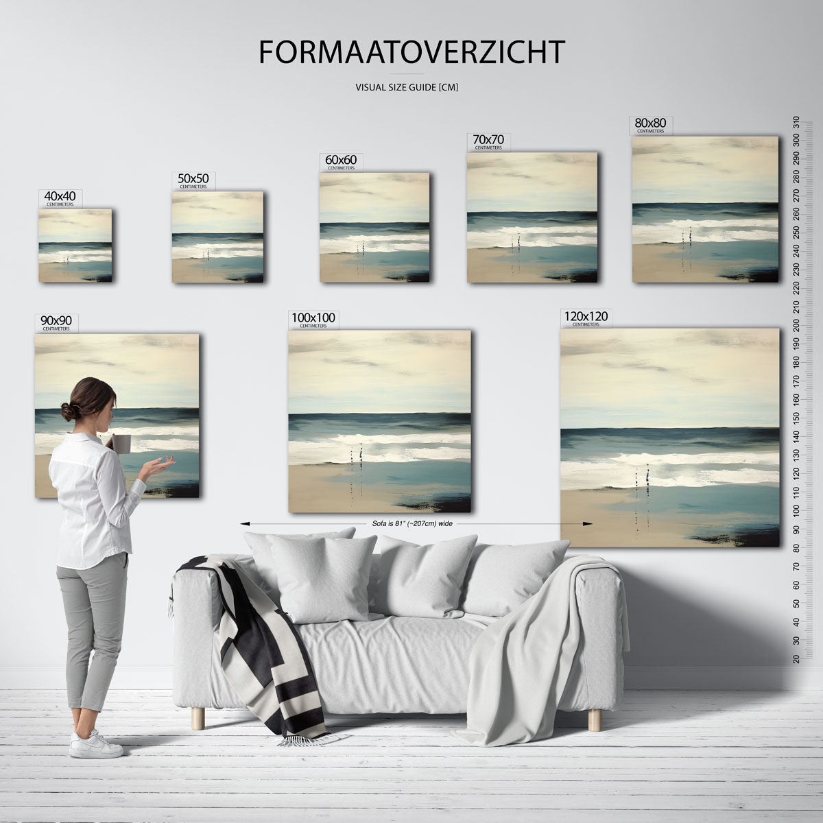 Strand en zee Poster