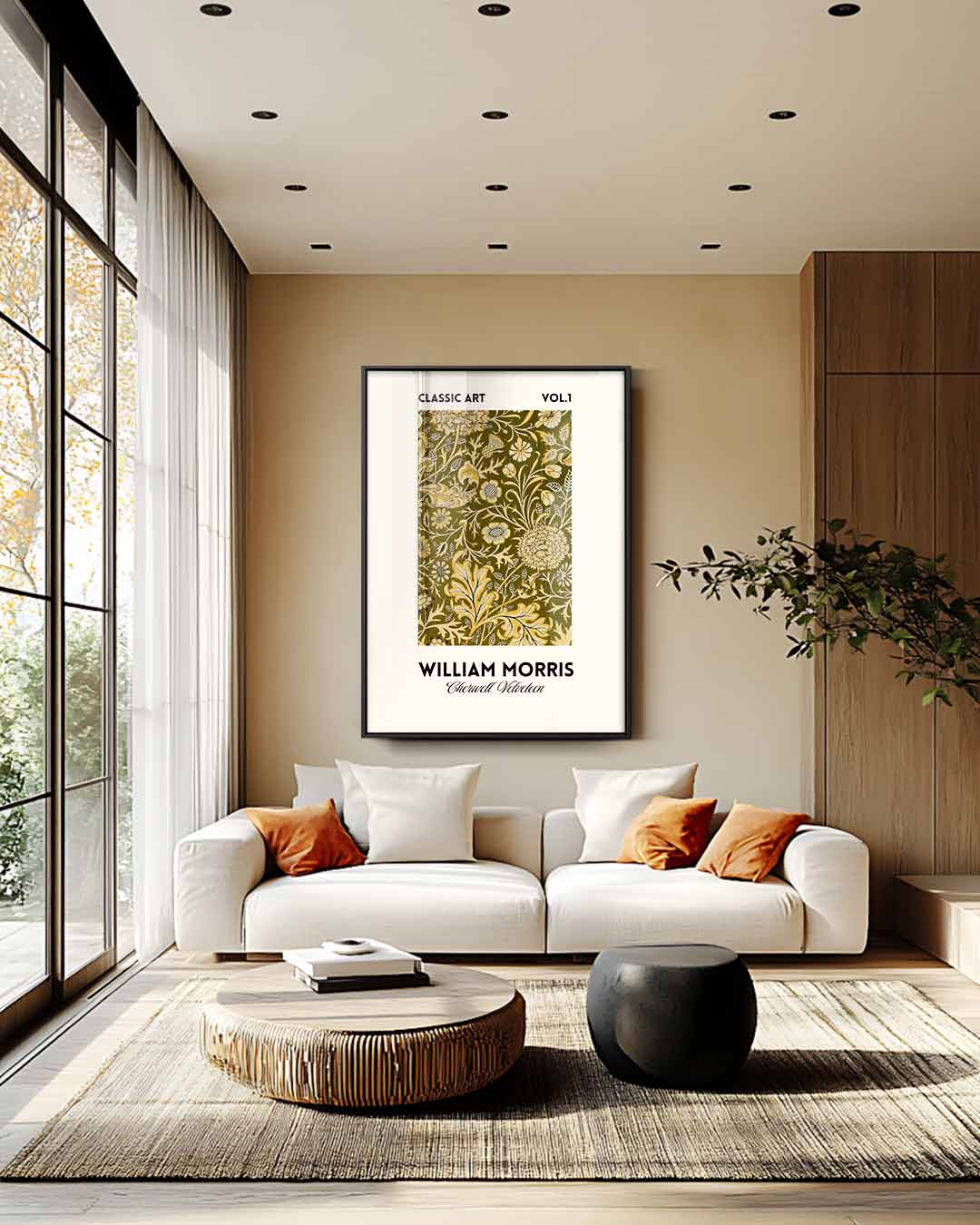 William Morris Klassiek Bloemenpatroon Kunstwerk-canvas-dibond-plexiglas-wanddecoratie-WallArtistic