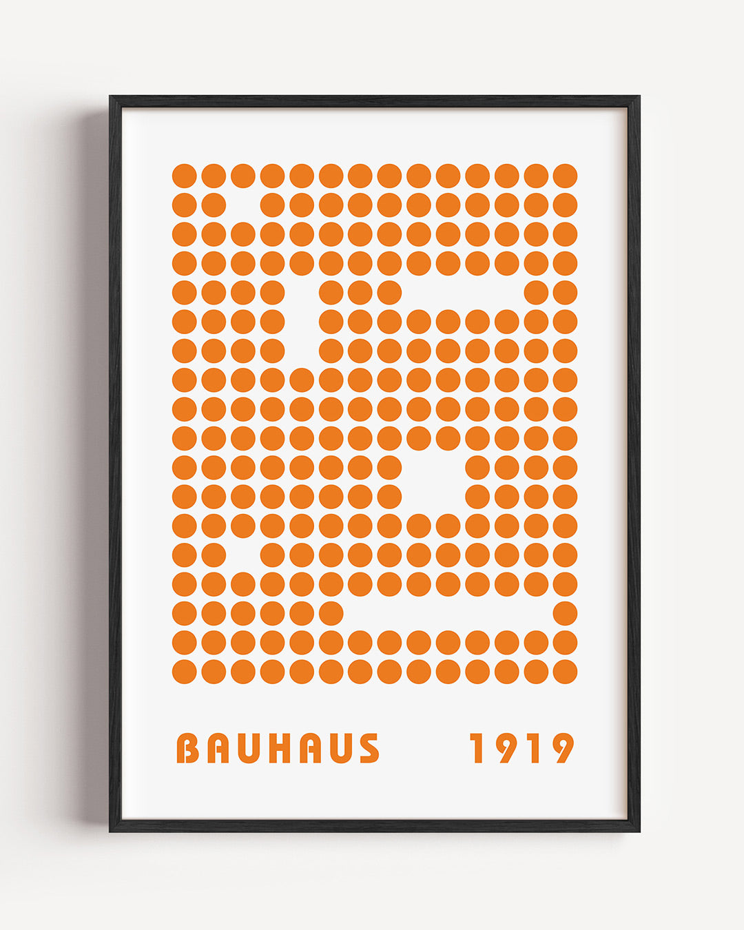 Oranje puntpatroon Poster