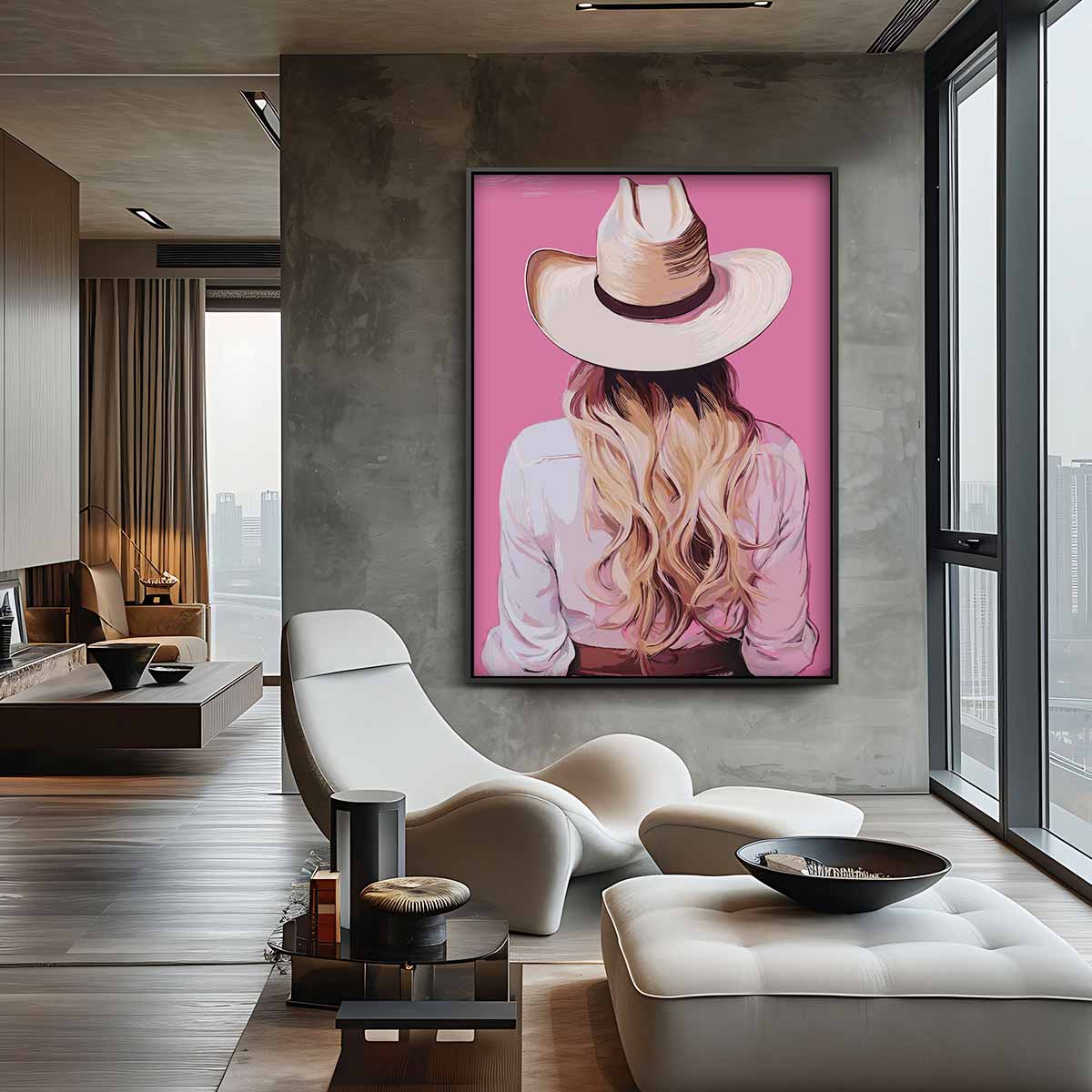 Cowboy Glamour Kunstwerk-canvas-dibond-plexiglas-wanddecoratie-WallArtistic