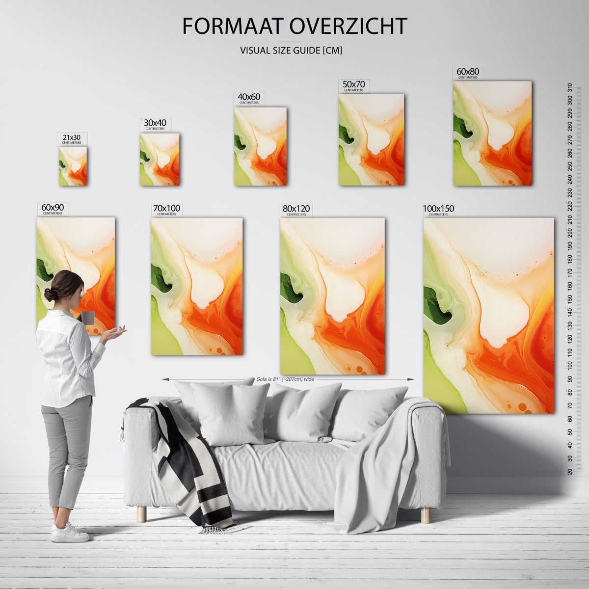 Vloeiende kleuren Poster