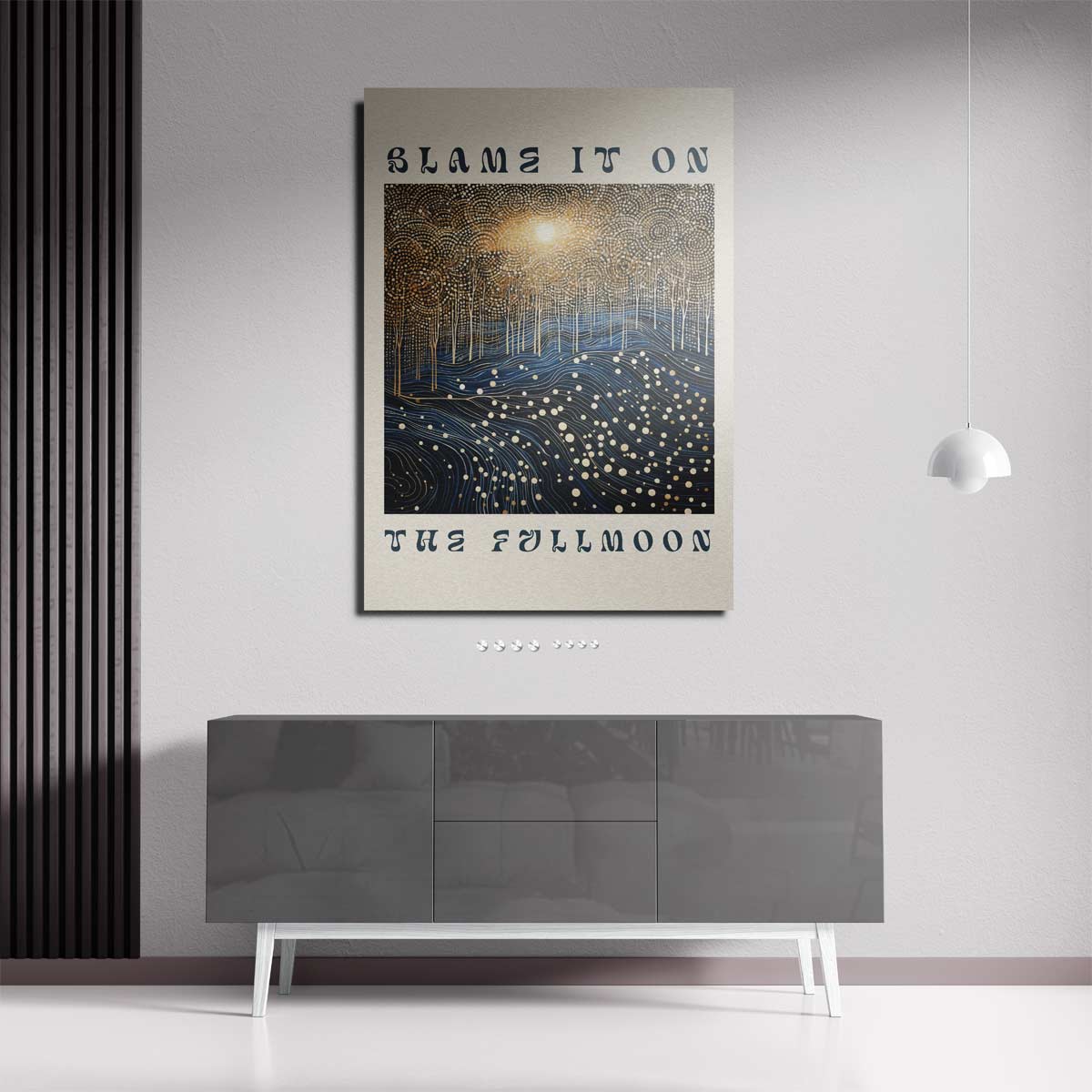 Blame It on the Full Moon Kunstwerk-canvas-dibond-plexiglas-wanddecoratie-WallArtistic