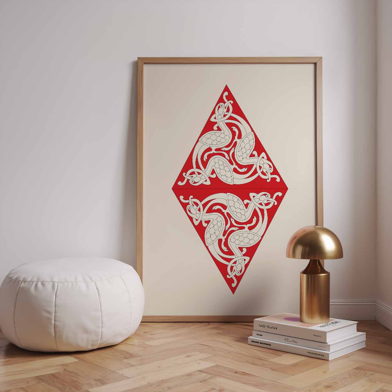 Scandinavische Kunst Vlechtpatroon Poster