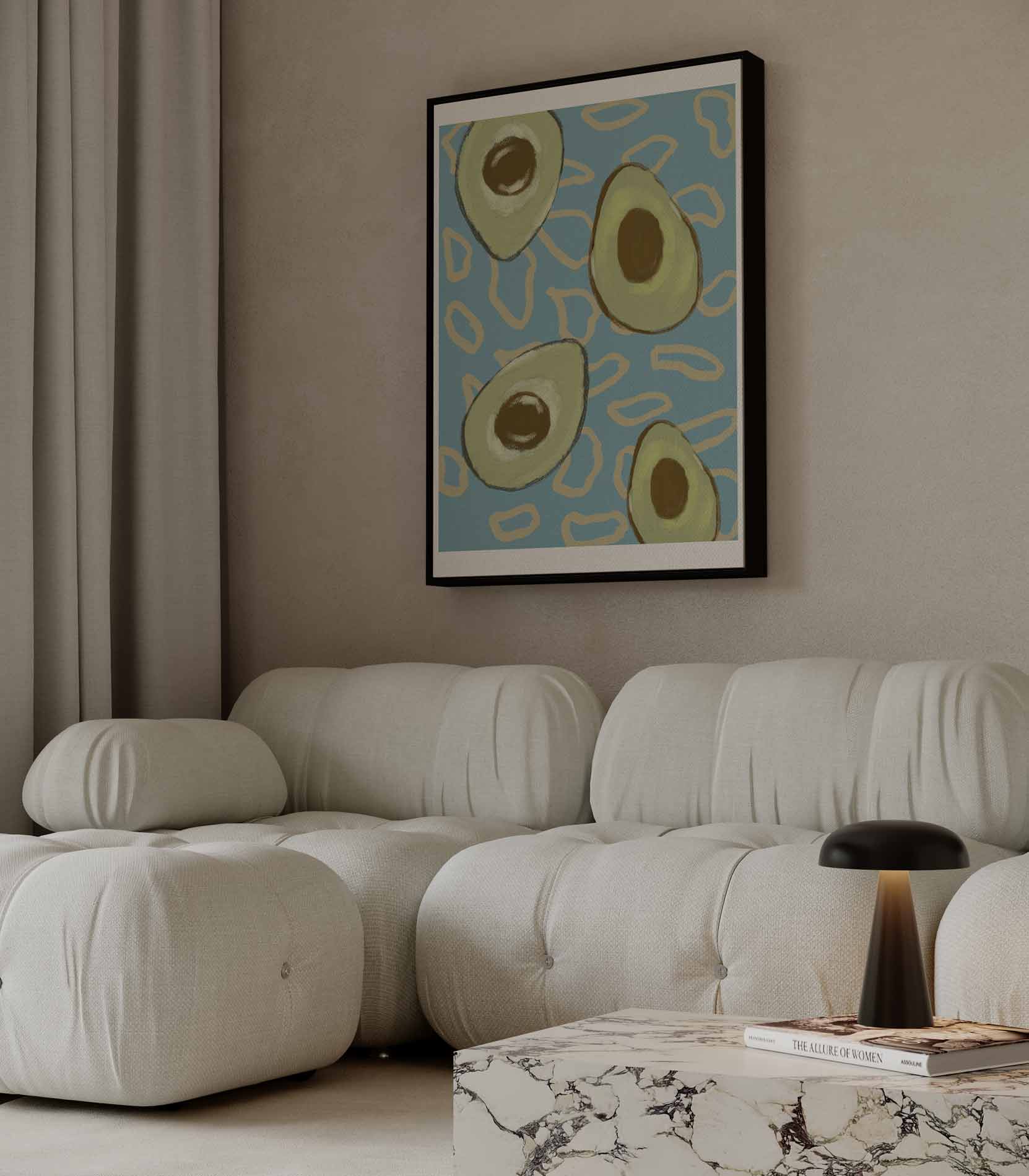 Avocado Droom Kunstwerk-canvas-dibond-plexiglas-wanddecoratie-WallArtistic